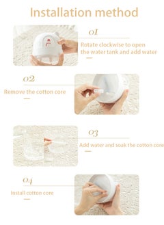 HaveDream New Cute Silent Snowhouse Night Light Humidifier USB Small Desktop Home Mini Air Humidifier Pink  - Image 4