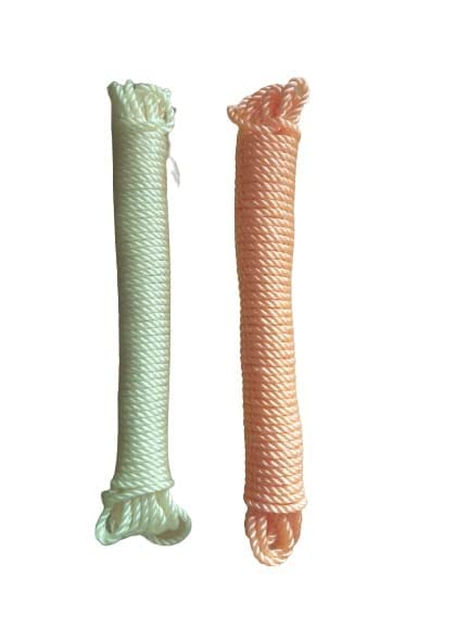 advancedestore advancedestore Nylon Twisted Multipurpose Outdoor Clothes Drying Wirerassi AntiRust and Anti Slip Laundry Clothesline String 10 Meter4 mm Wire Pack of 2