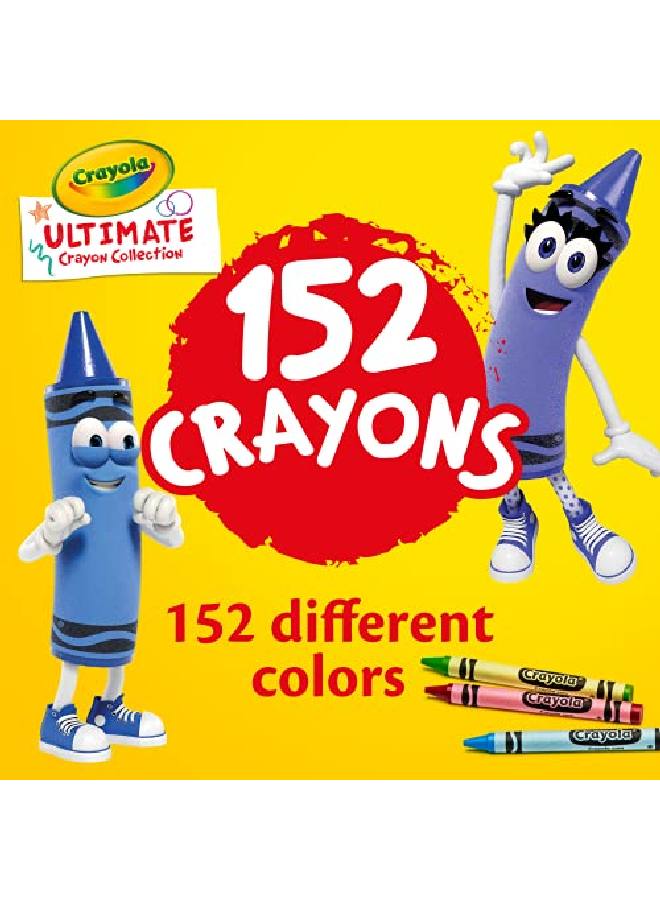 Crayola Ultimate Crayon Collection Portable Coloring Set Assorted Colors 152 Count Gift For Kids Age 3 Plus - Image 3