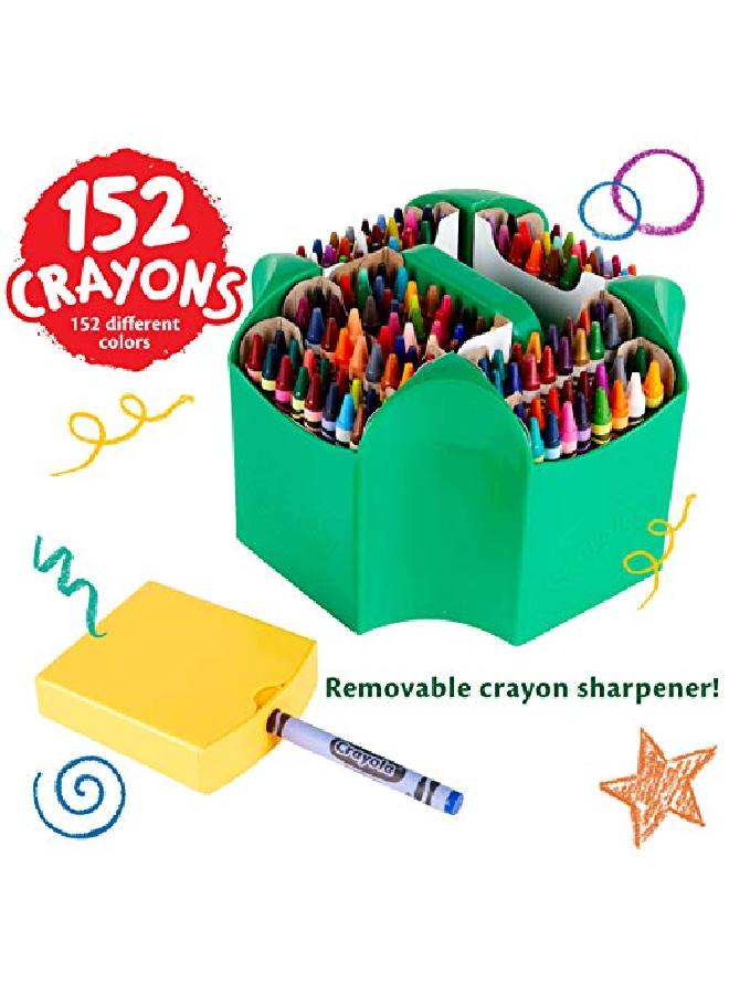Crayola Ultimate Crayon Collection Portable Coloring Set Assorted Colors 152 Count Gift For Kids Age 3 Plus - Image 5