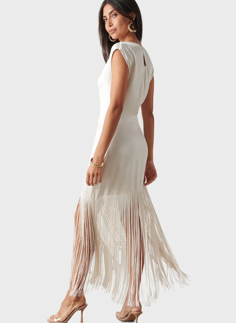 PRETTY LAVISH Side Slit Assymetrical Dress