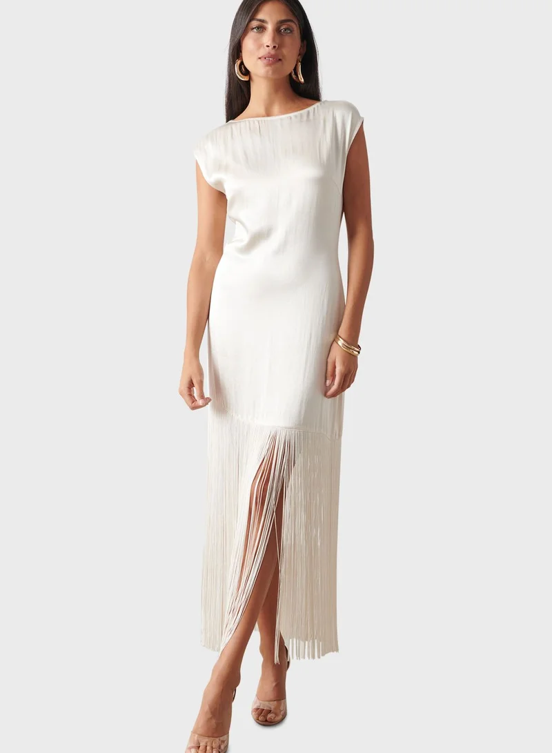 PRETTY LAVISH Side Slit Assymetrical Dress