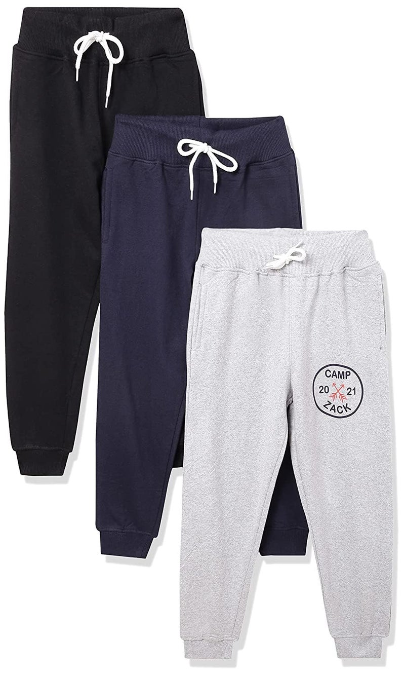 T2F Boy's Regular Fit Printed Joggers Track Pant (Pack of 3) - Image 1