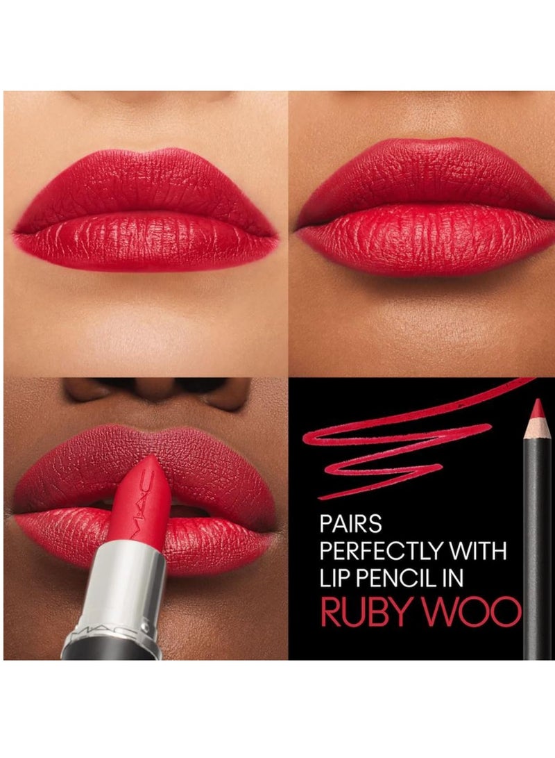MAC Cosmetics MAC Macximal Silky Matte - Ruby Woo for Women - 0.11 oz Lipstick - Image 2