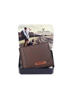 WildHorn Customizable Leather Wallet for Gifting Engrave with Your Name Company Name or Initials