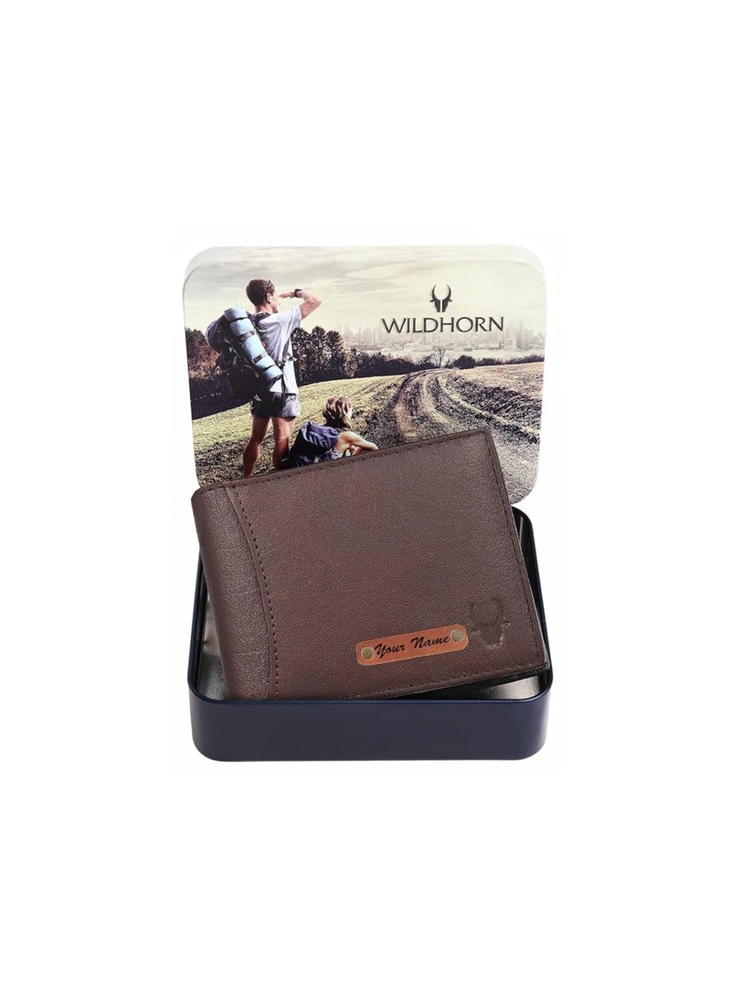 Wildhorn - WildHorn Customizable Leather Wallet for Gifting Engrave with Your Name Company Name or Initials - Image 1