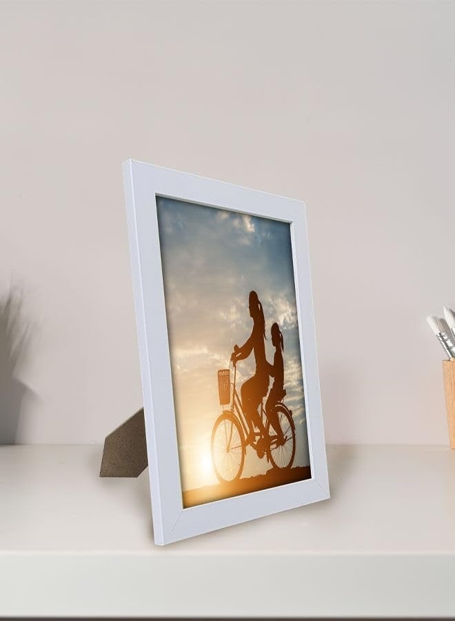 Decorhills DECORHILLS FRAMES & DECOR A4 Certificate and Picture Wood Grain Glass Wall Mount and Tabletop White 25x34cm Pack of 10  - Image 3