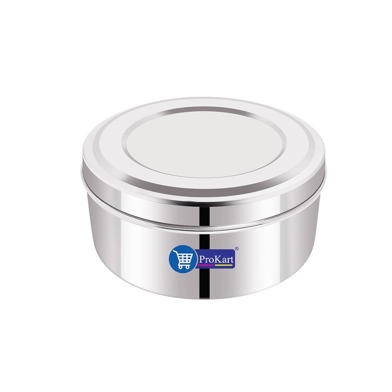 ProKart Premium 7 in 1 Stainless Steel Round Shape Big Masala (Spice) Box | Masala Dani With See Through Lid 7 Containers And Spoons | Masala Dabba For Kitchen (Silver- Round 7In1) - Image 4
