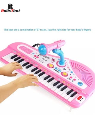Kids Piano Keyboard, Musical Learning Educational Toy for Beginners 37 Keys Portable Piano Electronic Keyboard with Microphone - pzsku/Z12E69BDDA1A0F85F1BF7Z/45/_/1720148752/72f68594-5cb6-4ae8-86ef-1f9719f16600