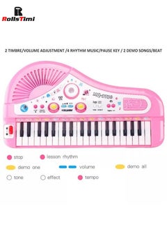 RollsTimi  Kids Piano Keyboard, Musical Learning Educational Toy for Beginners 37 Keys Portable Piano Electronic Keyboard with Microphone  - Image 4