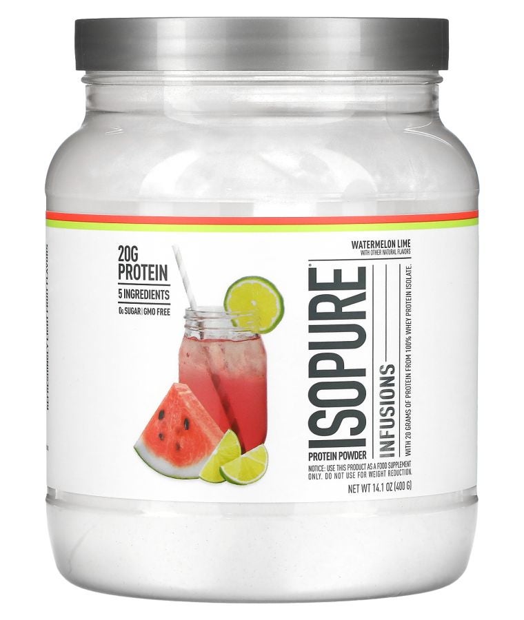 Isopure Infusions Protein Powder Watermelon Lime 14.1 oz (400 g)