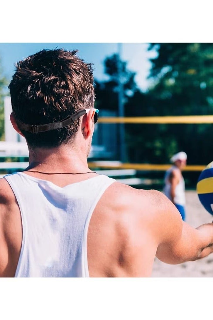 حزام نظارات مرن قابل للتعديل، 3 قطع من حزام النظارات العالمي، حزام نظارات رياضية للرجال، حزام النظارات الشمسية، حزام نظارات الأطفال، حزام نظارات السيدات، 20 زوجًا مجانيًا من دعامات جسر الأنف للنظارات