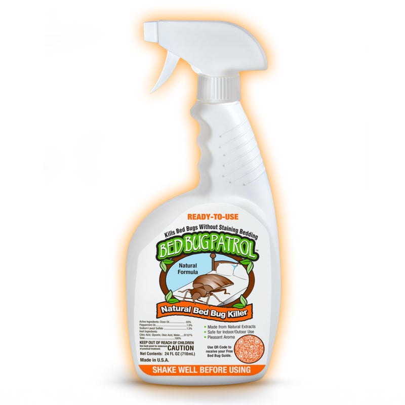 Bed Bug Patrol Bed Bug Spray & Killer â€“ 24oz | Fast-Acting Treatment Kills Bed Bugs, Eggs & Larvae on Contact | Plant-Based Natural Formula | Safe for Home, Family & Pets - Image 1