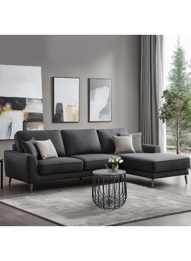 ebb & flow Modern & Elegant Iron Side Table For Living Room - Color: Black- Dimensions: 48x48x48 CM - Image 1