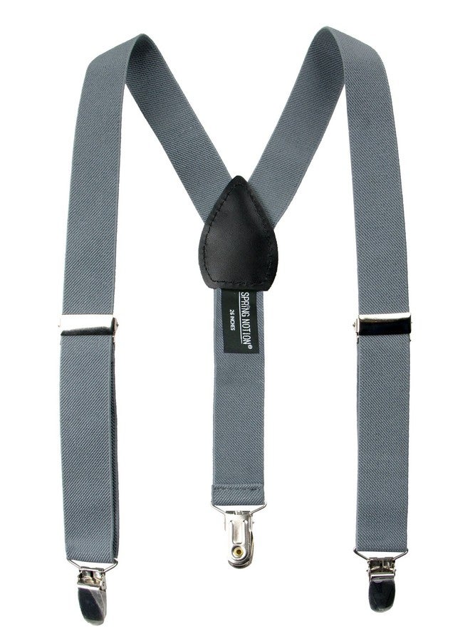 Spring Notion Boys' Suspenders and Dark Floral Bow Tie Set Medium Grey/Yellow M - Image 3