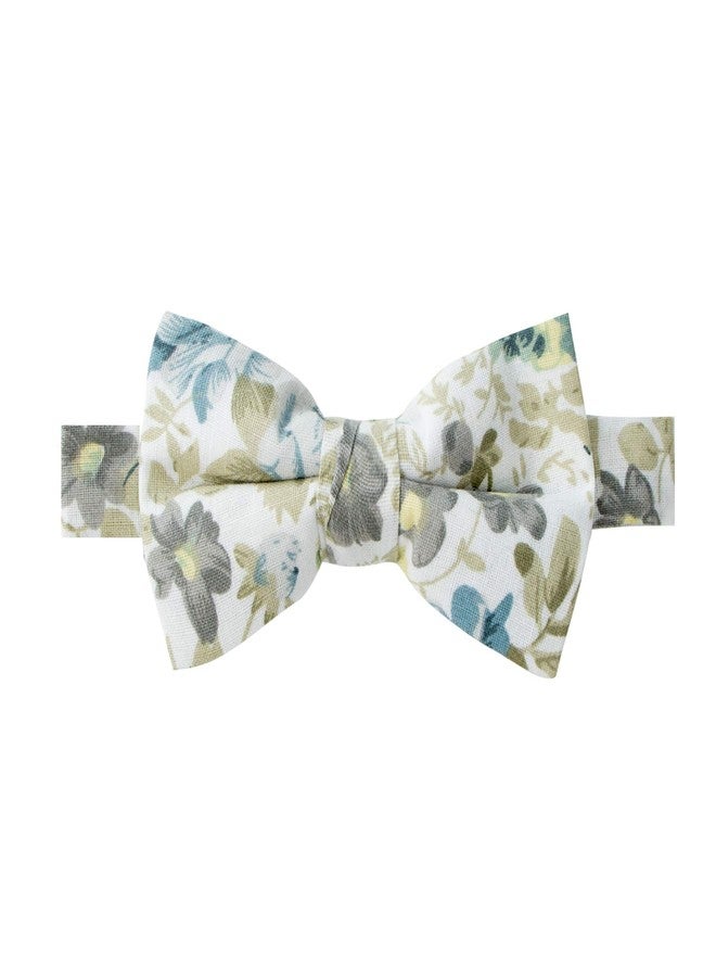 Spring Notion Boys' Suspenders and Dark Floral Bow Tie Set Medium Grey/Yellow M - Image 2
