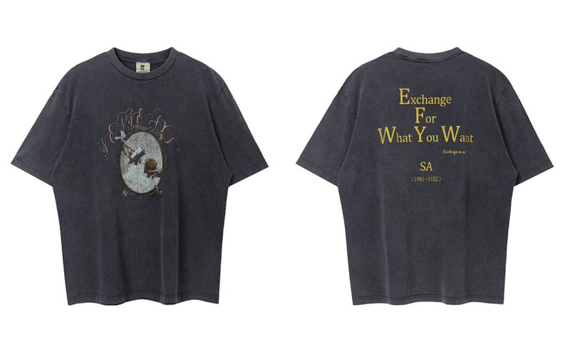 Erd Melancholy Rich Second Generation 24Ss "Junk Pig Assemblage" Washed Old Cotton Short Sleeve T - Image 1