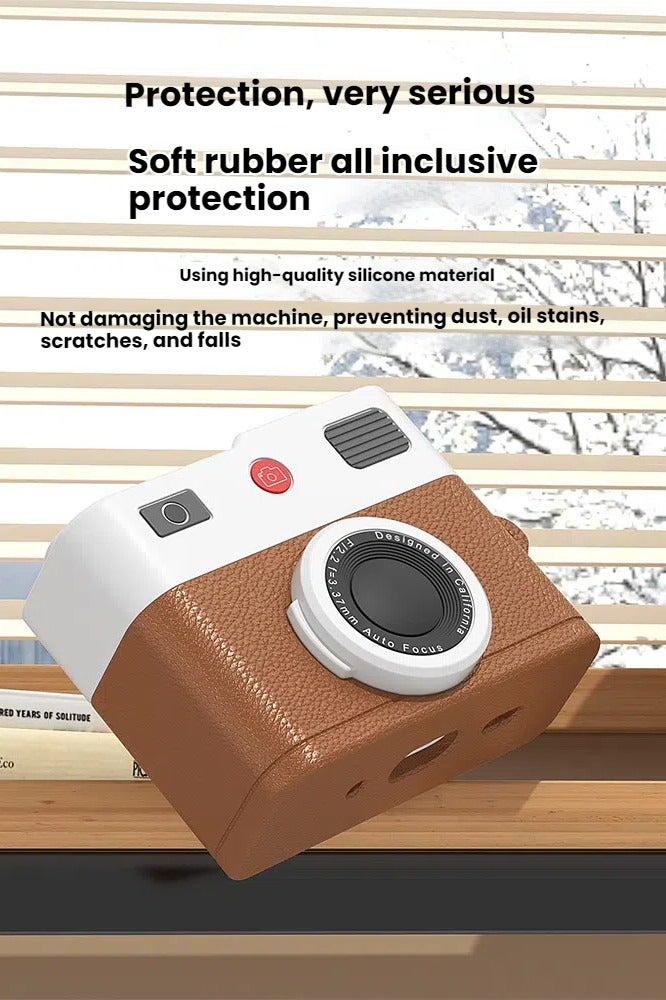 AirPods Pro 2 Case, Compact and Portable, Creative Airpods Pro 2 Case, 2022 Apple AirPods Pro 2 Eearphone Case, Camera-Shaped Airpods Pro 2 Case with Keyring, Creative Gift, 2025 New Earbud Case,Cute Silicone Eearphone Cover - Image 5