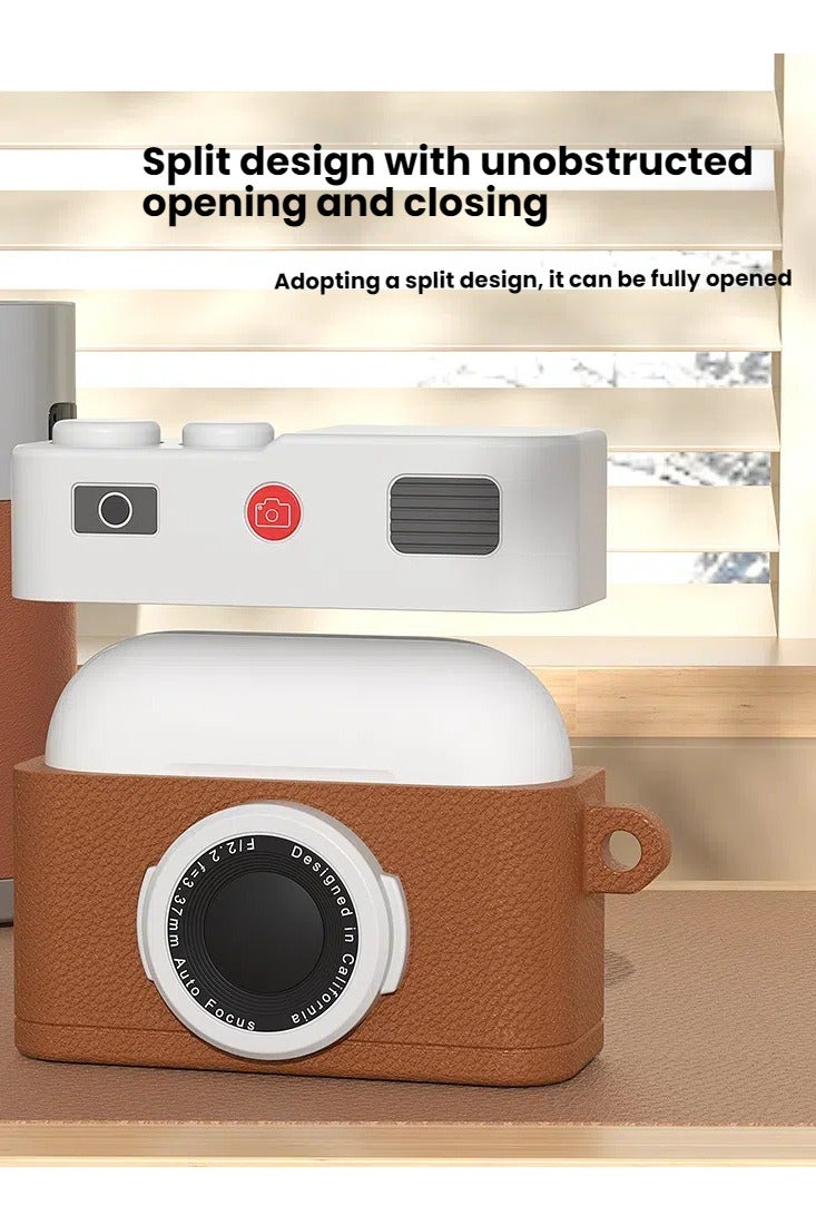 AirPods Pro 2 Case, Compact and Portable, Creative Airpods Pro 2 Case, 2022 Apple AirPods Pro 2 Eearphone Case, Camera-Shaped Airpods Pro 2 Case with Keyring, Creative Gift, 2025 New Earbud Case,Cute Silicone Eearphone Cover - Image 2