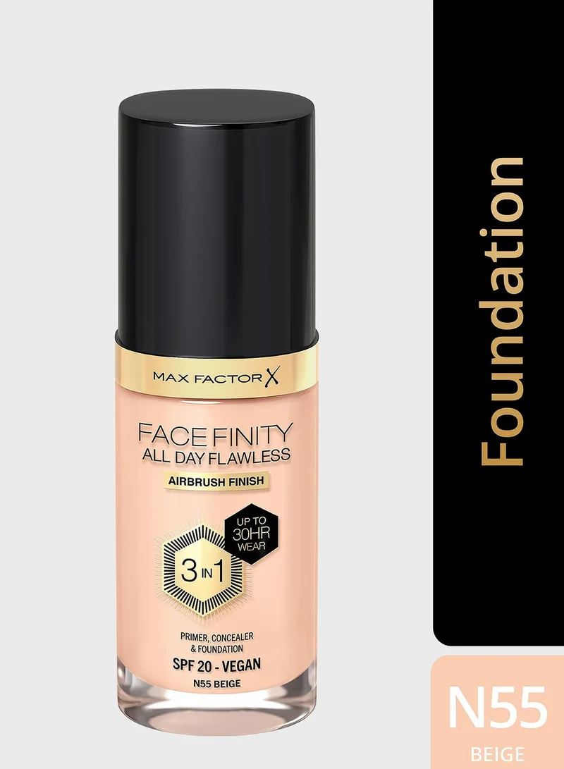 Max Factor Max Factor Facefinity All Day Flawless Foundation - N55 Beige, 30ml