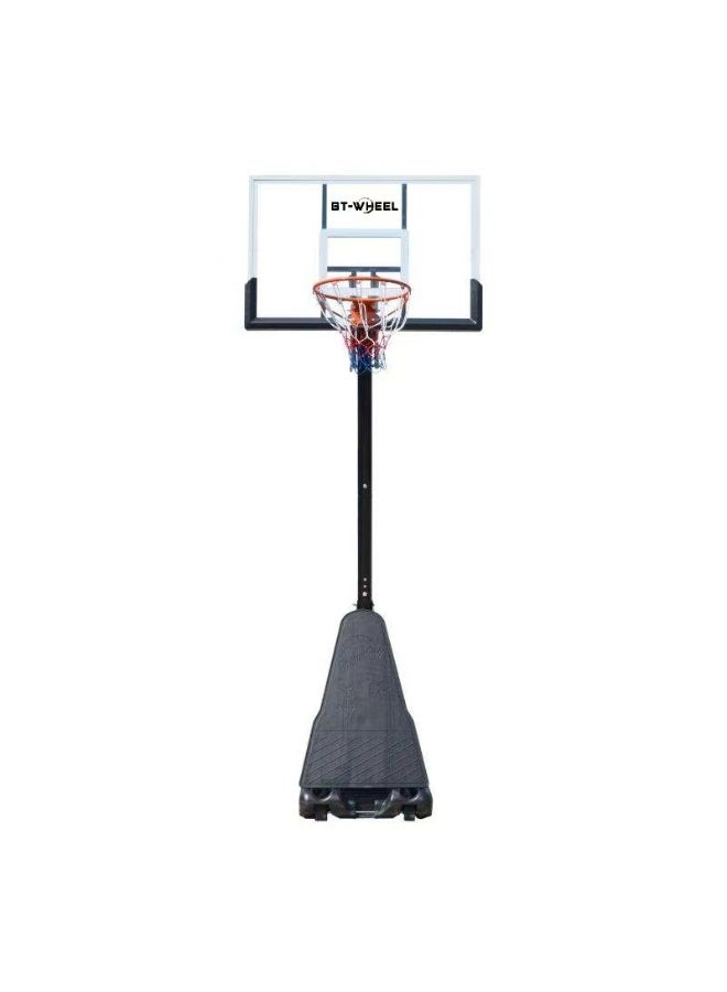 GT-Wheel Portable Basketball Hoop for Outdoor & Indoor Use Height Adjustable 7.2FT to 10FT 44"-48" Shatterproof Backboard Pro-Style Breakaway Rim Heavy-Duty Base with Wheels for Adults & Teens - Image 3