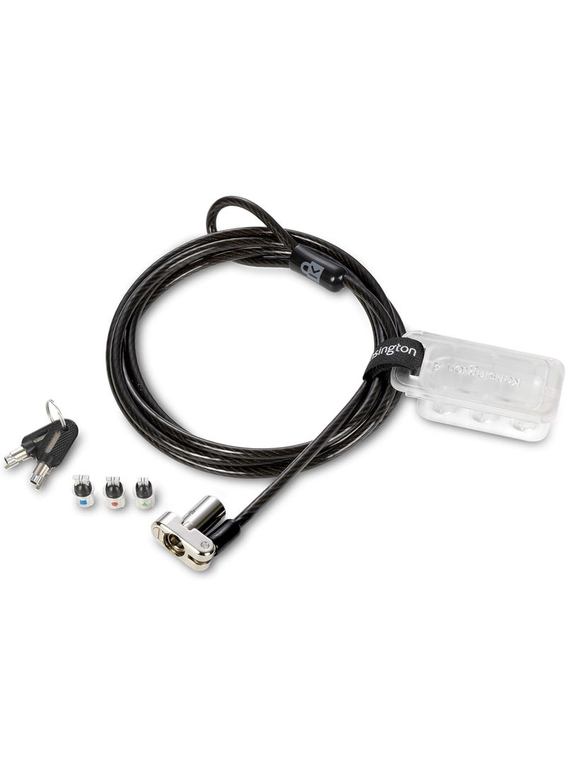 Kensington Kensington Universal 3in1 Keyed Laptop Locking Cable Computer Security Keyed Lock Tbar Nano Wedgedshaped K62318WW  - Image 1