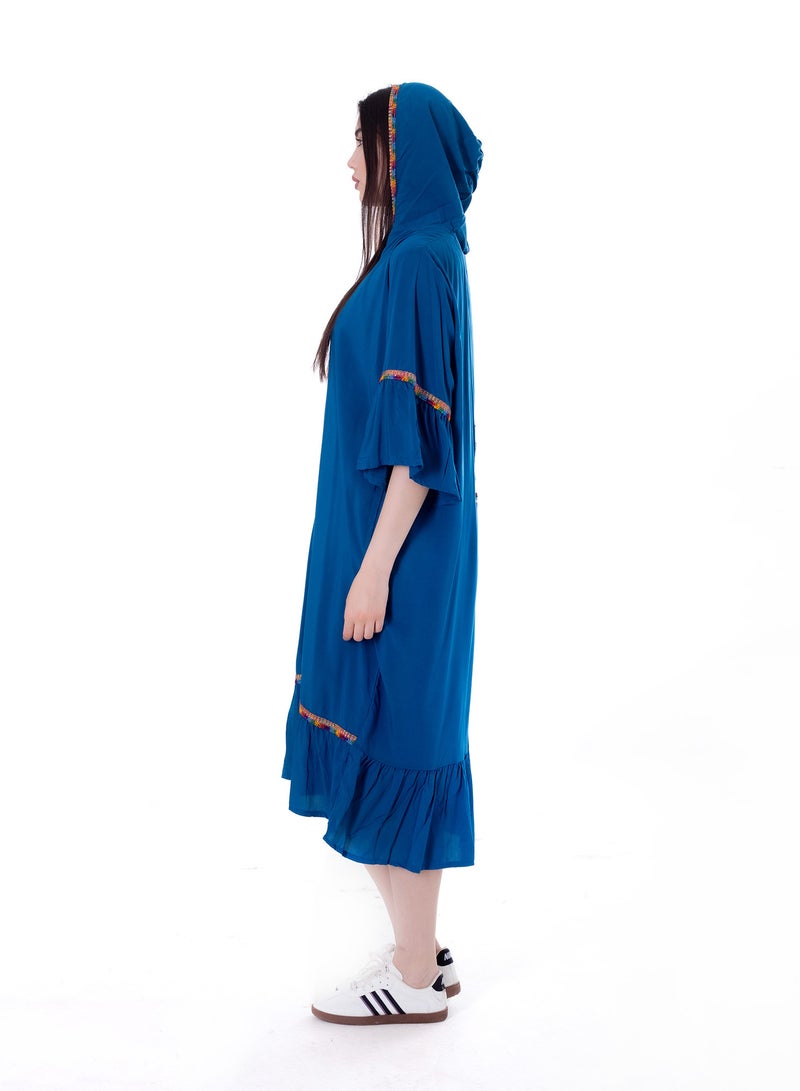 BEBO Women's short printed long sleeve dress, free size, suitable for weight from 60 to 85 kg approximately  - Image 2