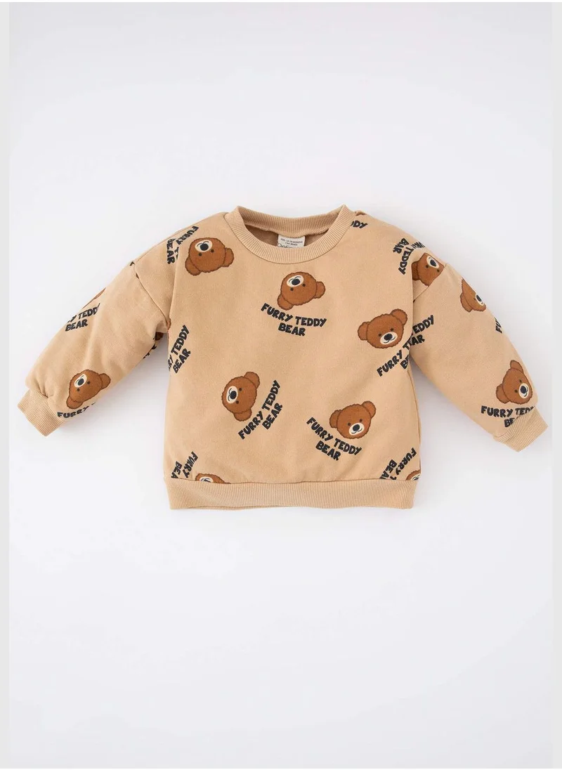 DeFacto BabyBoy Regular Fit Bike Neck Long Sleeve Knitted Sweatshirt
