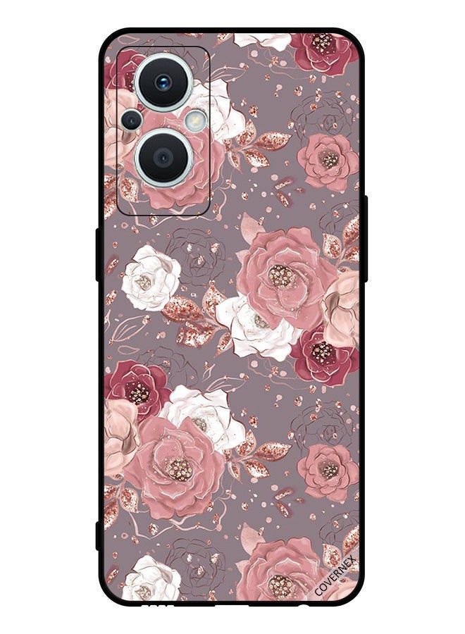Covernex Protective Case Cover For Oppo Reno 7 Z 5G Floral Wallpaper - Image 1