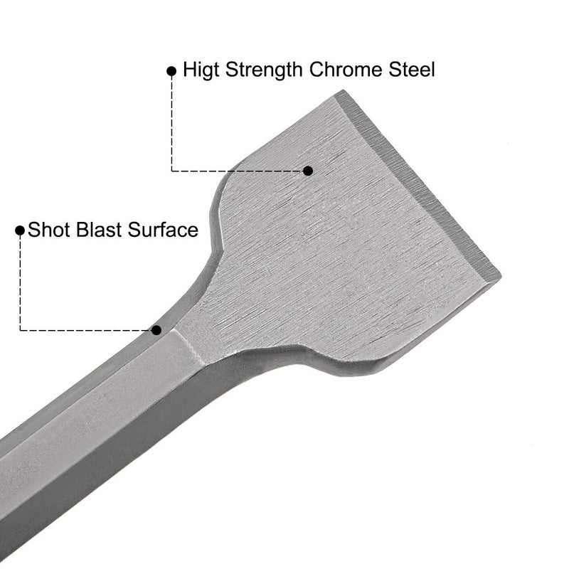 uxcell Scraping Chisel 50mm Dia. Masonry Drill Bit Hex Shank for Electric Jack Hammer Remove Scale Edging Chipping Tool - Image 3