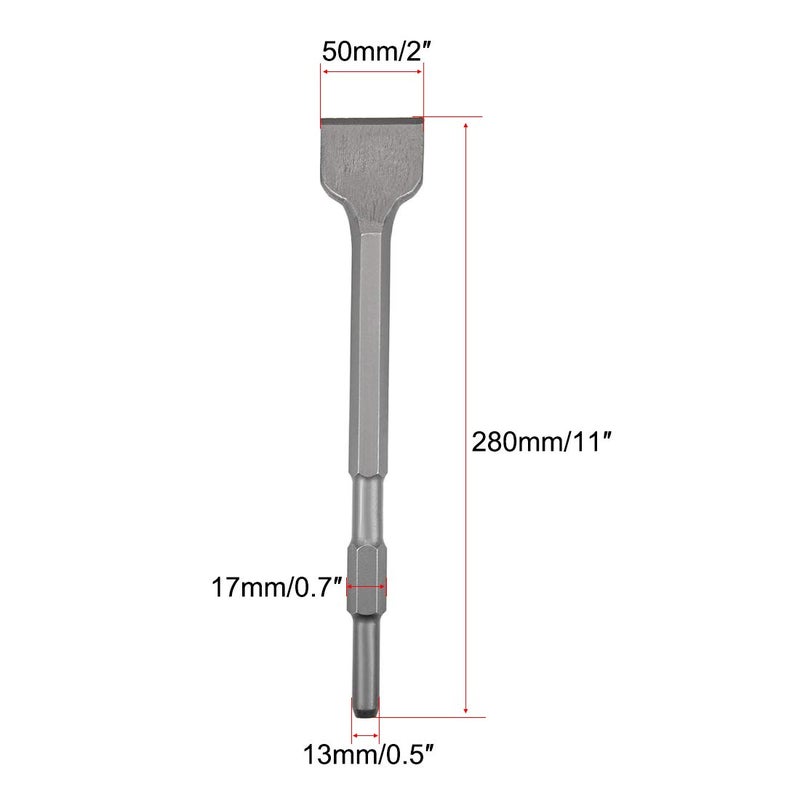 uxcell Scraping Chisel 50mm Dia. Masonry Drill Bit Hex Shank for Electric Jack Hammer Remove Scale Edging Chipping Tool - Image 2