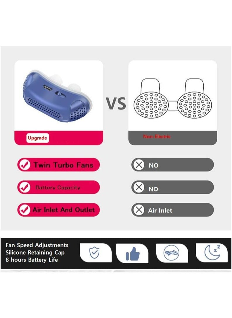 Generic - Double Vortex Anti-Snoring Device, Portable Snoring Solution, Adjustable and Ventilated, Effective Sleep Aid for Men and Women, Multicolor - Image 1