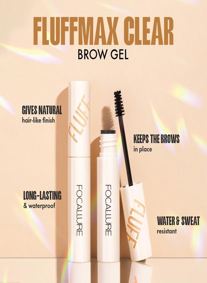 FOCALLURE Fluffmax Clear Brow Gel – Long-Lasting Eyebrow Gel for Shaping, Defining & Setting – Waterproof, Smudge-Proof Tinted Brow Mascara - Image 1
