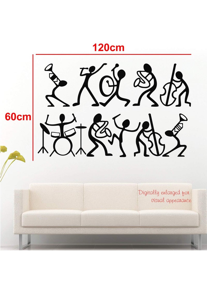 StickMe - StickMe 'Happy Music Band - Doodle - Set of 10 Stair Wall Stickers' -SM555 (Multi Colour, Vinyl - 120cm X 60 cm) - Image 1