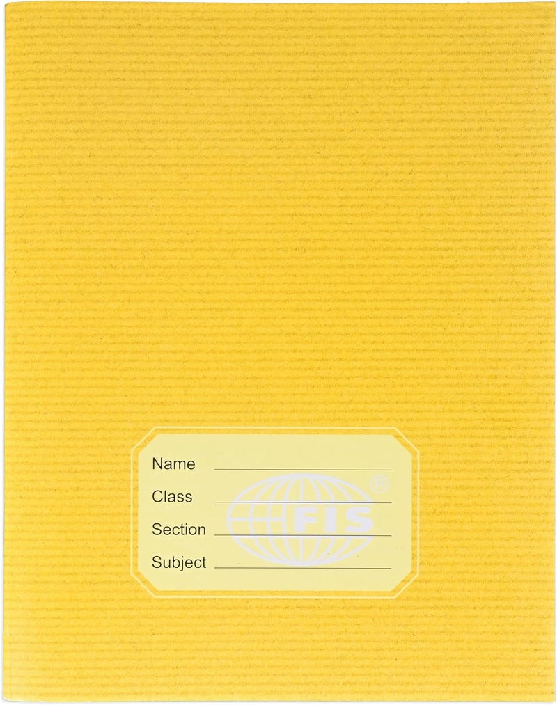 FIS ® Exercise Book, Size 165x210mm, 40 Sheets, 80 Pages, 5mm Square Gridlines with Left Margin, Packet of 12 Pieces, Brown Cover-FSEBBR05080 - Image 2