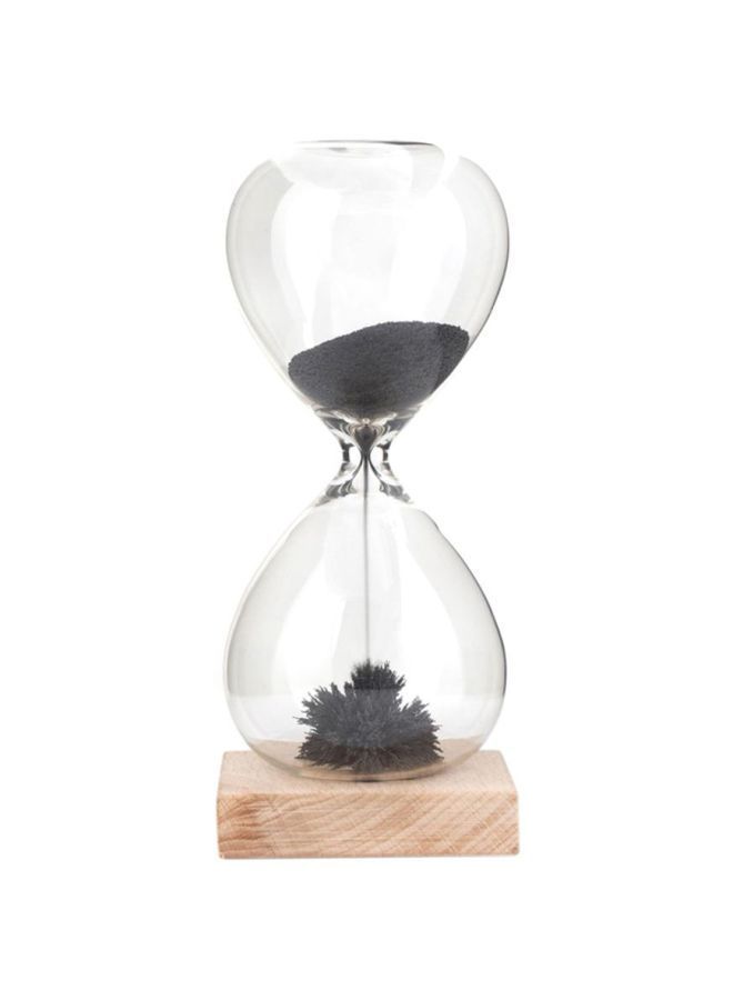 NIBEMINENT Magnet Sand Hour Glass Clear/Black/Brown - Image 1