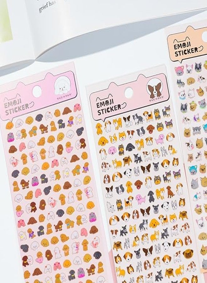 NVF Emoji Dog Sticker Sheets | Cute Cartoon Puppy Stickers for Journals, Planners, Scrapbooking & DIY Crafts - Image 1