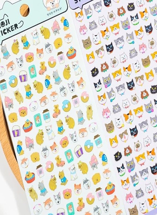 NVF Emoji Dog Sticker Sheets | Cute Cartoon Puppy Stickers for Journals, Planners, Scrapbooking & DIY Crafts - Image 4