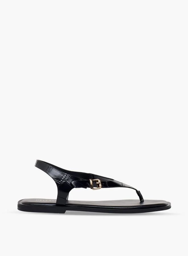 سيليست Women Textured Buckle Strap Sandals