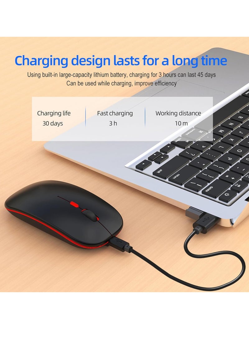 CAL STAR HK-60 Rechargeable Bluetooth Wireless Mouse with Mouse Pad – Silent Click, RGB Backlit, 2.4GHz Dual Mode, 1600 DPI, Multi-Device - Image 4