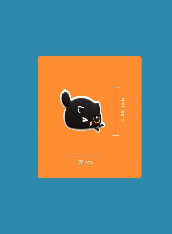 Chionwen Black Cat Shoe Decoration Charms for Croc Clog, Cute Cat Charms Accessories for Adults - Image 2