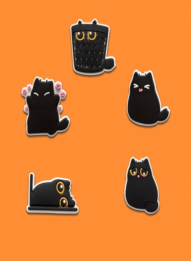Chionwen Black Cat Shoe Decoration Charms for Croc Clog, Cute Cat Charms Accessories for Adults - Image 5