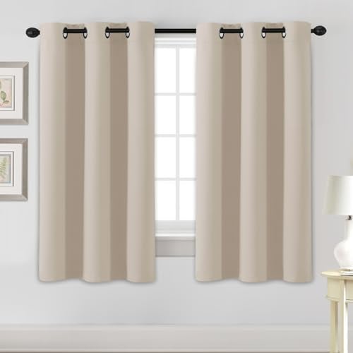 H.VERSAILTEX Blackout Curtains for Bedroom Thermal Insulated Room Darkening Living Room Curtains 63 Inch Long Grommet Privacy Protection Window Curtain Panels/Drapes for Nursery, 2 Panels, Fog