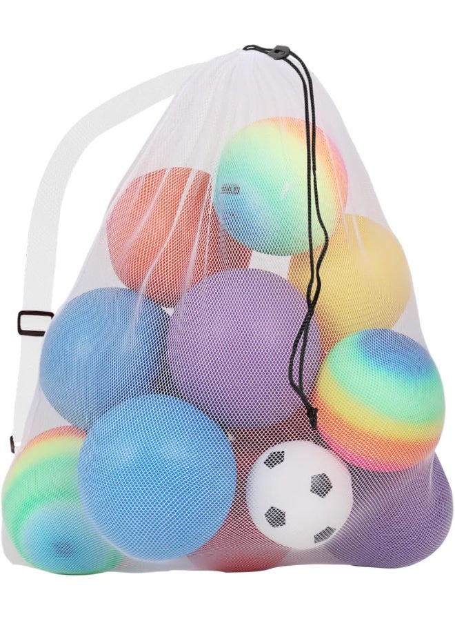 GSE Games & Sports Expert Extra-Large Mesh Sports Ball Drawstring Bag | Sports Equipment Bag with Adjustable Shoulder Strap for Gym Training, Soccer, Football, Basketball, Volleyball, Swimming (Orange)  - Image 3