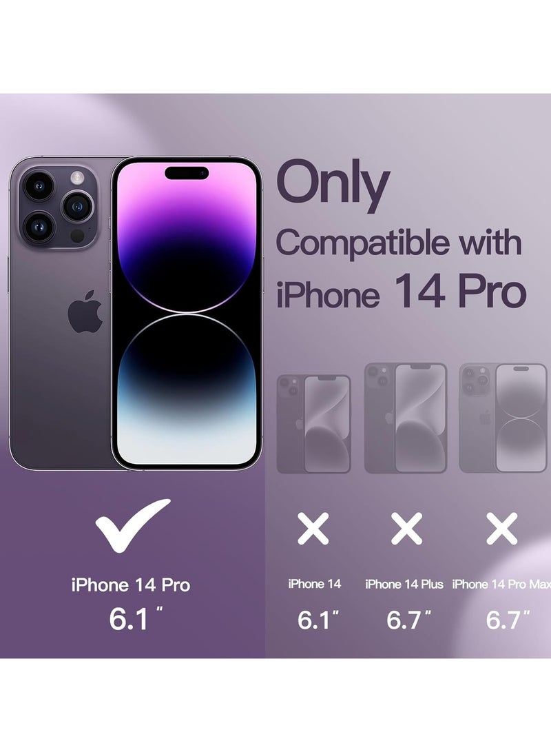 أكاليكس جراب سيليكون متوافق مع iPhone 14 Pro، جراب هاتف سيليكون سائل رفيع مع طبقات من المطاط الناعم، ممتص صدمات مقاوم للصدمات مع بطانة من مادة TPU (أرجواني غامق) - Image 2