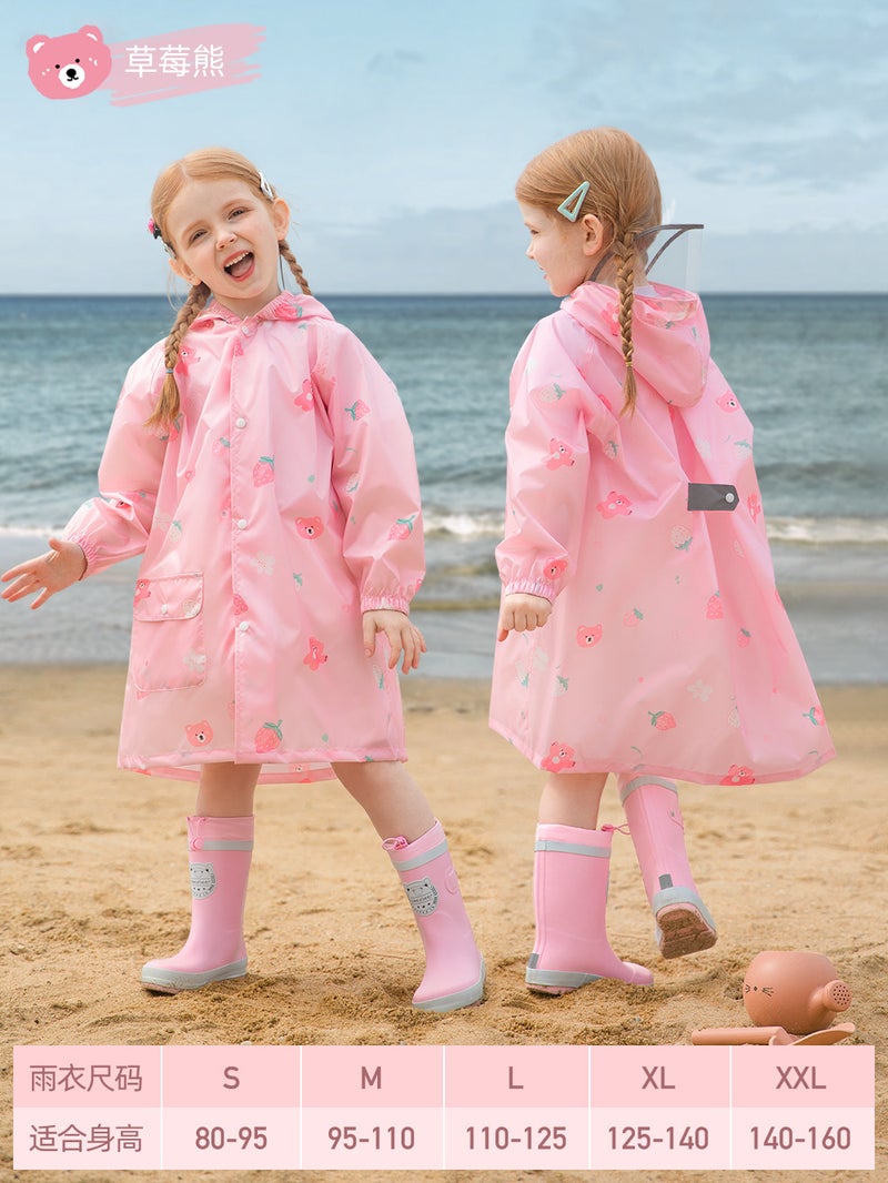 Children's Raincoat 2025 New Style Boys and Girls Baby Kindergarten Primary School Students Poncho Thin Quick-Drying Wholesale - Image 1