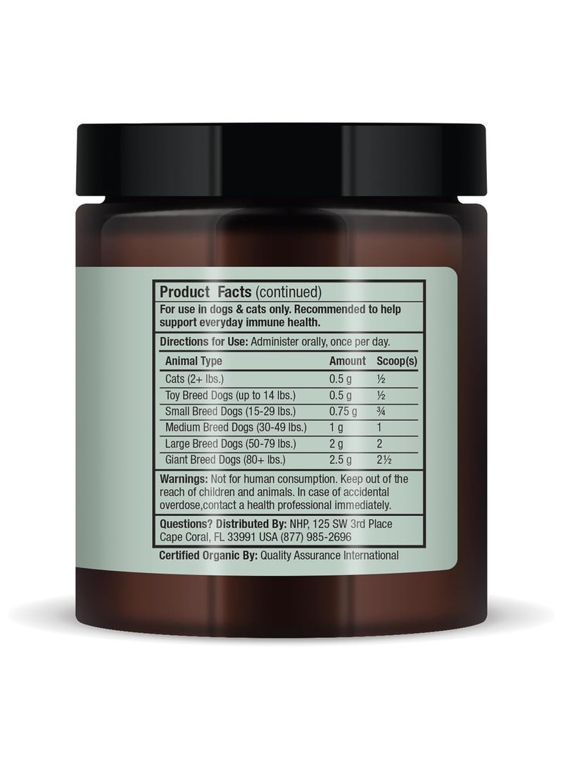 Dr. Mercola لحاء وشوارب، يدعم صحة المناعة، مزيج فطر عضوي مخمر مكون من 8 فطريات وظيفية مصمم من قبل طبيب بيطري للكلاب والقطط 2.11 أونصة 60 غرام - Image 4