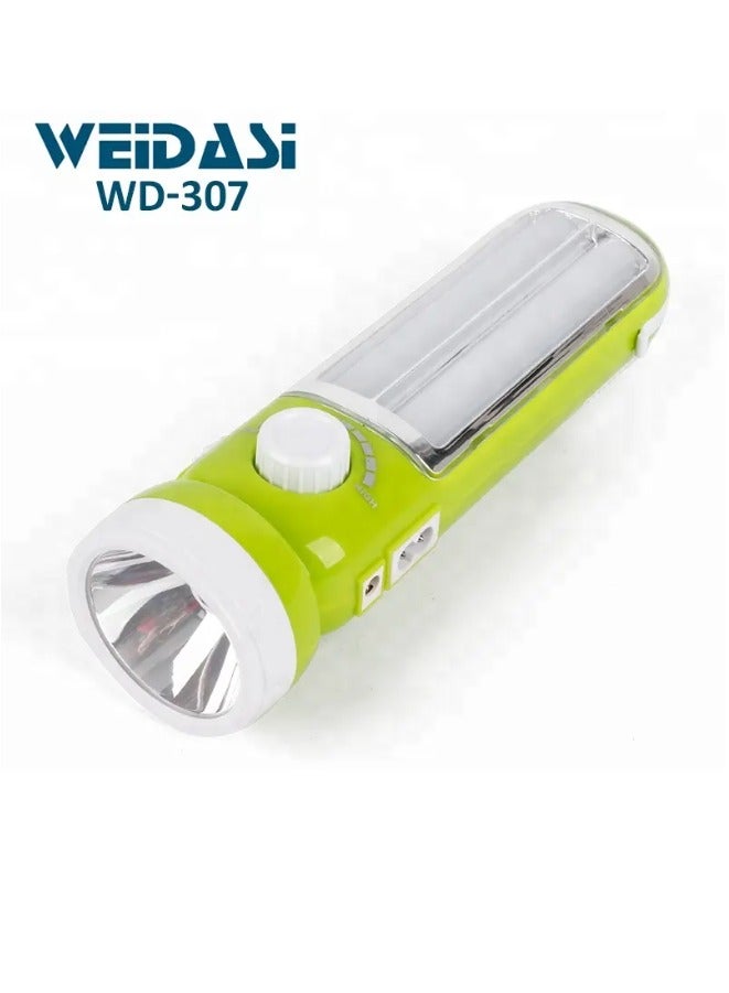 WEIDASI 307D 2 IN 1  Rechargeable  led work flashlight emergency Torch - Image 1