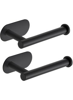 2PC Toilet Paper Holder Wall Mounted Toilet Roll Holder Black Paper Roll Holder Stand,Toilet Paper Holder For Mega Rolls,Self Adhesive Tissue Holder for Bathroom Kitchen Living Room - pzsku/Z12E795127DB5BD7A0D12Z/45/_/1736502539/a3d1692f-53db-4d25-88fc-647853e8e06f