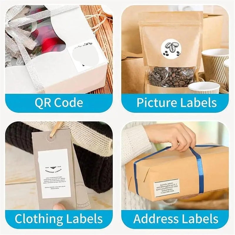 Handheld Industrial Label Printer, Product B1 Label Printer Portable Handheld Thermal Mini Barcode QR Code Sticker Sticky Note Rolls Maker(Green) - Image 4
